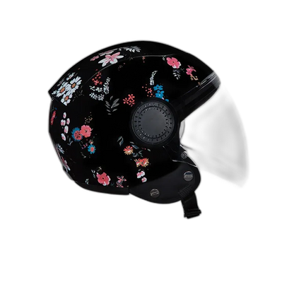 STUDDS Urban Super D2 Black Flwr Half Face Helmet