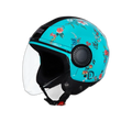STUDDS Urban Super D2 Blue Flwr Half Face Helmet