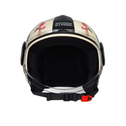 STUDDS Urban Super D2 Matt Yellow Half Face Helmet