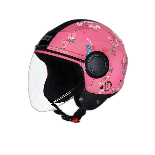 STUDDS Urban Super D2 Pink Flwr Half Face Helmet