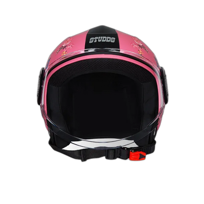 STUDDS Urban Super D2 Pink Flwr Half Face Helmet
