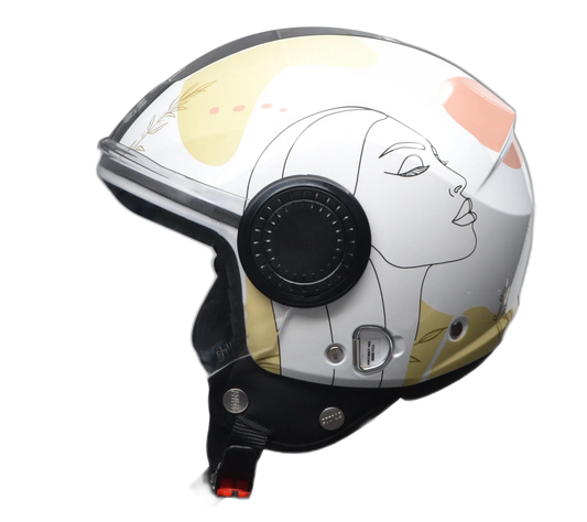STUDDS Urban Super D3 White Pink N5 Half Face Helmet