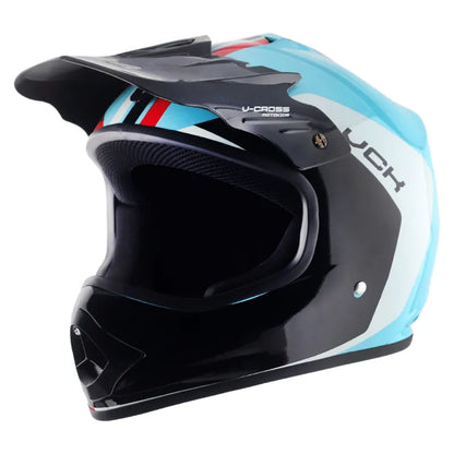 VEGA V Cross Dx Track Hex Blue Black Off Road Helmet