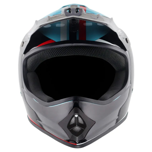 VEGA V Cross Dx Track Hex Blue Black Off Road Helmet