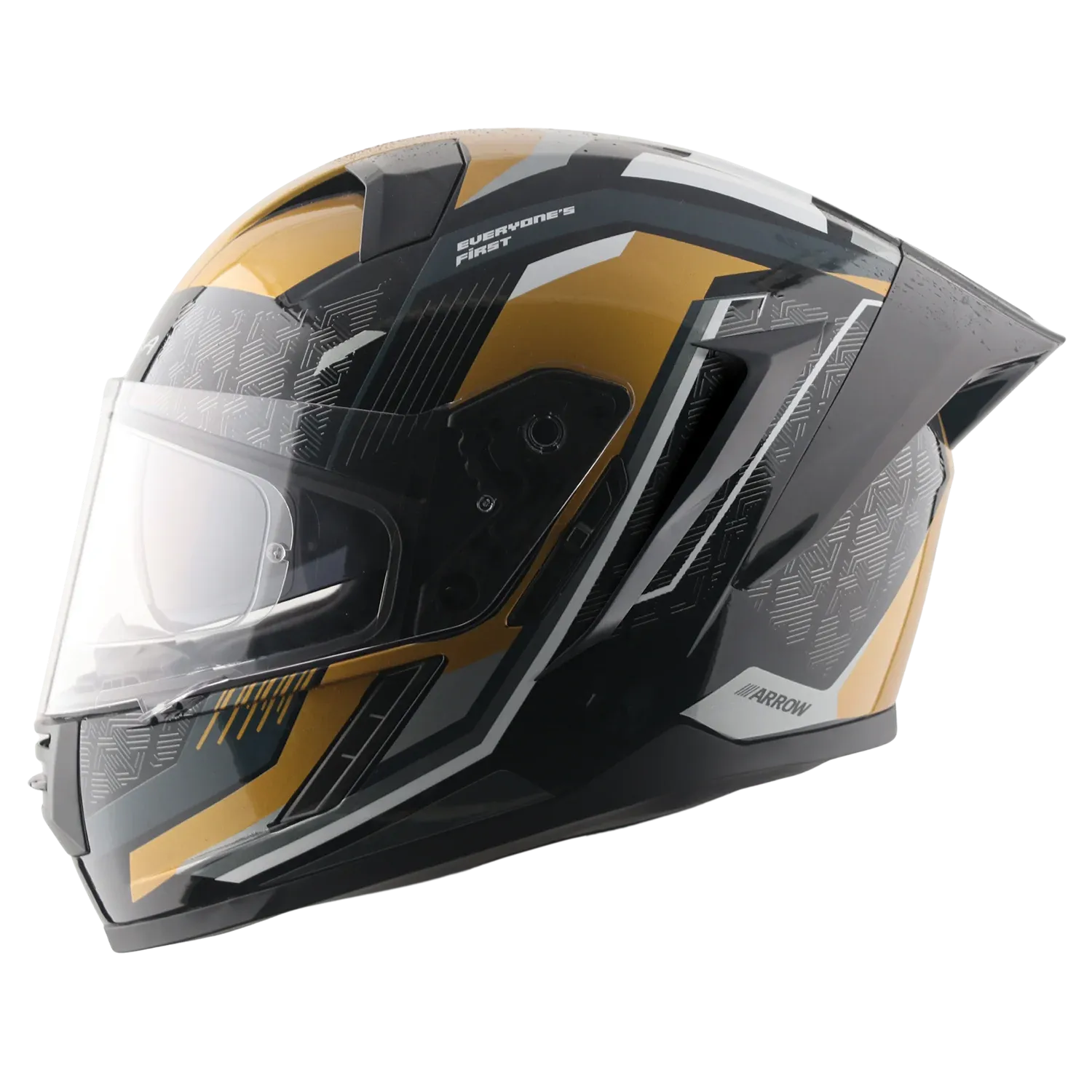 Vega Arrow Dv Dx Runner Black Gold Full Face Helmet