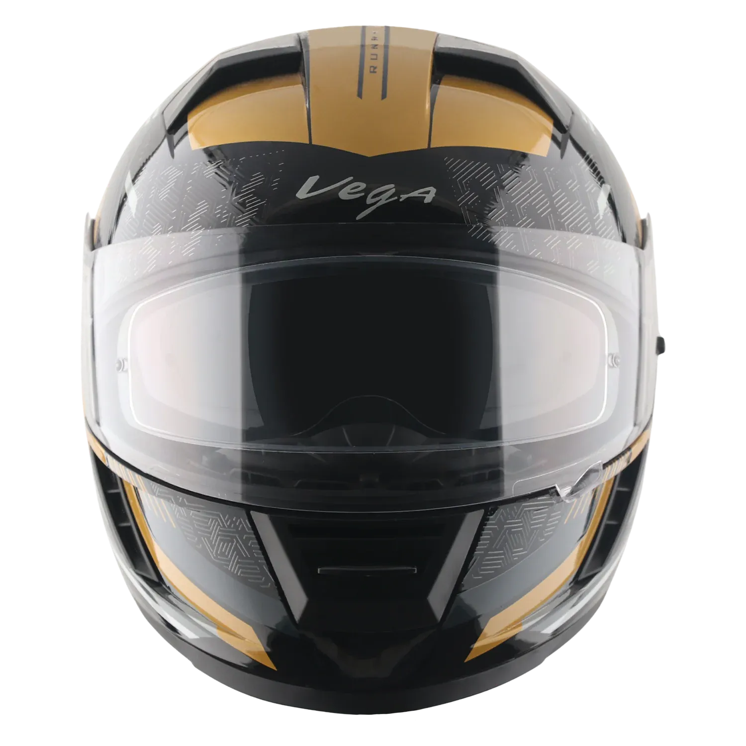 Vega Arrow Dv Dx Runner Black Gold Full Face Helmet