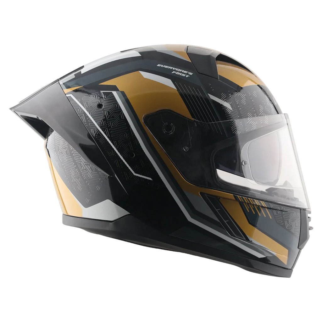 Vega Arrow Dv Dx Runner Black Gold Full Face Helmet