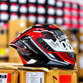 Vega Arrow Dv Dx Runner Black Red Full Face Helmet