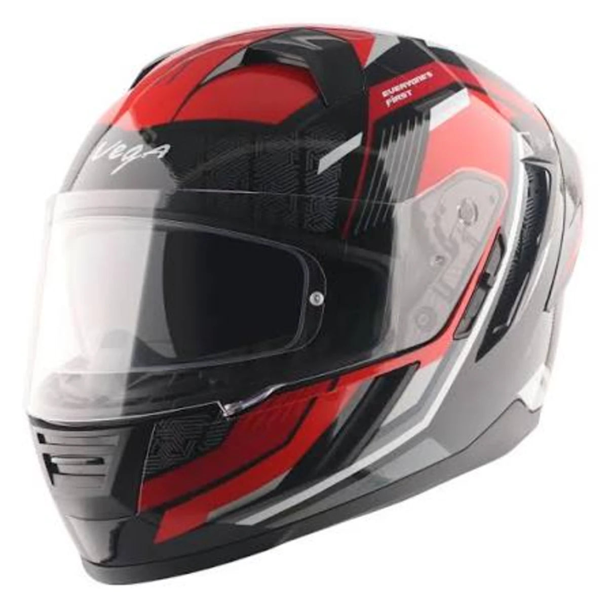 Vega Arrow Dv Dx Runner Black Red Full Face Helmet