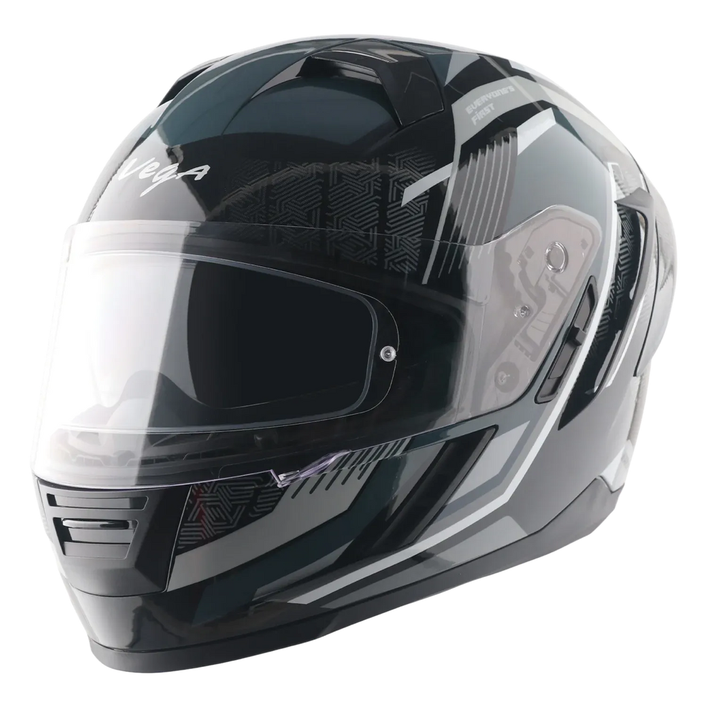 Vega Arrow Dx Runner Black Gray Full Face Helmet
