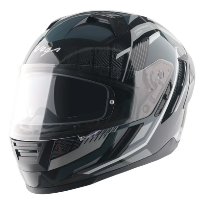 Vega Arrow Dx Runner Black Gray Full Face Helmet