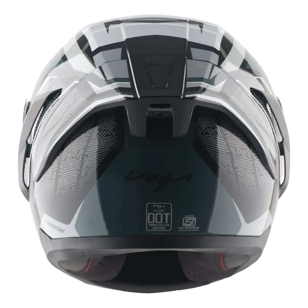 Vega Arrow Dx Runner Black Gray Full Face Helmet
