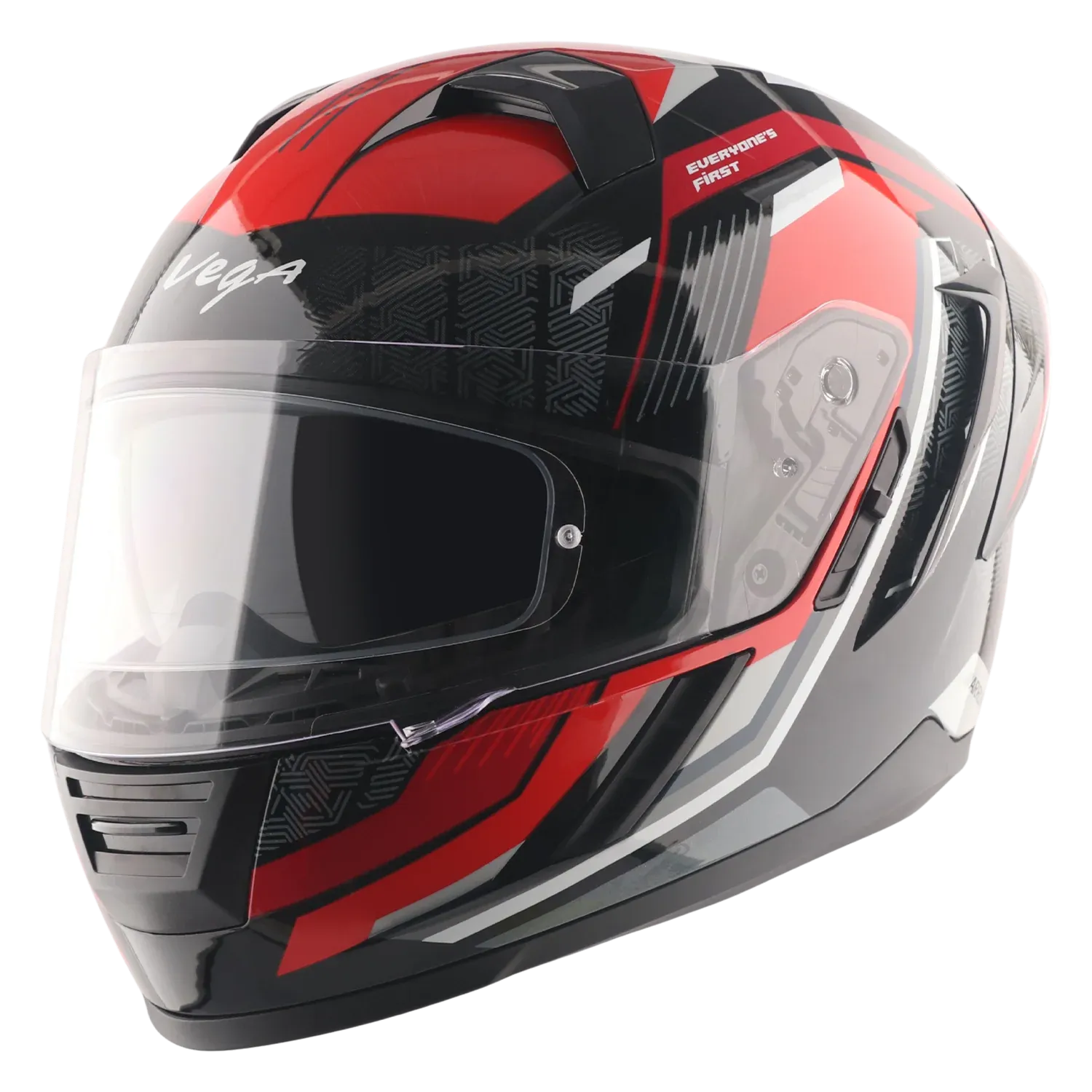 Vega Arrow Dx Runner Black Red Full Face Helmet