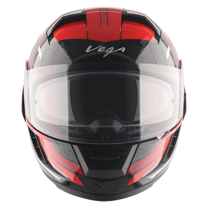 Vega Arrow Dx Runner Black Red Full Face Helmet