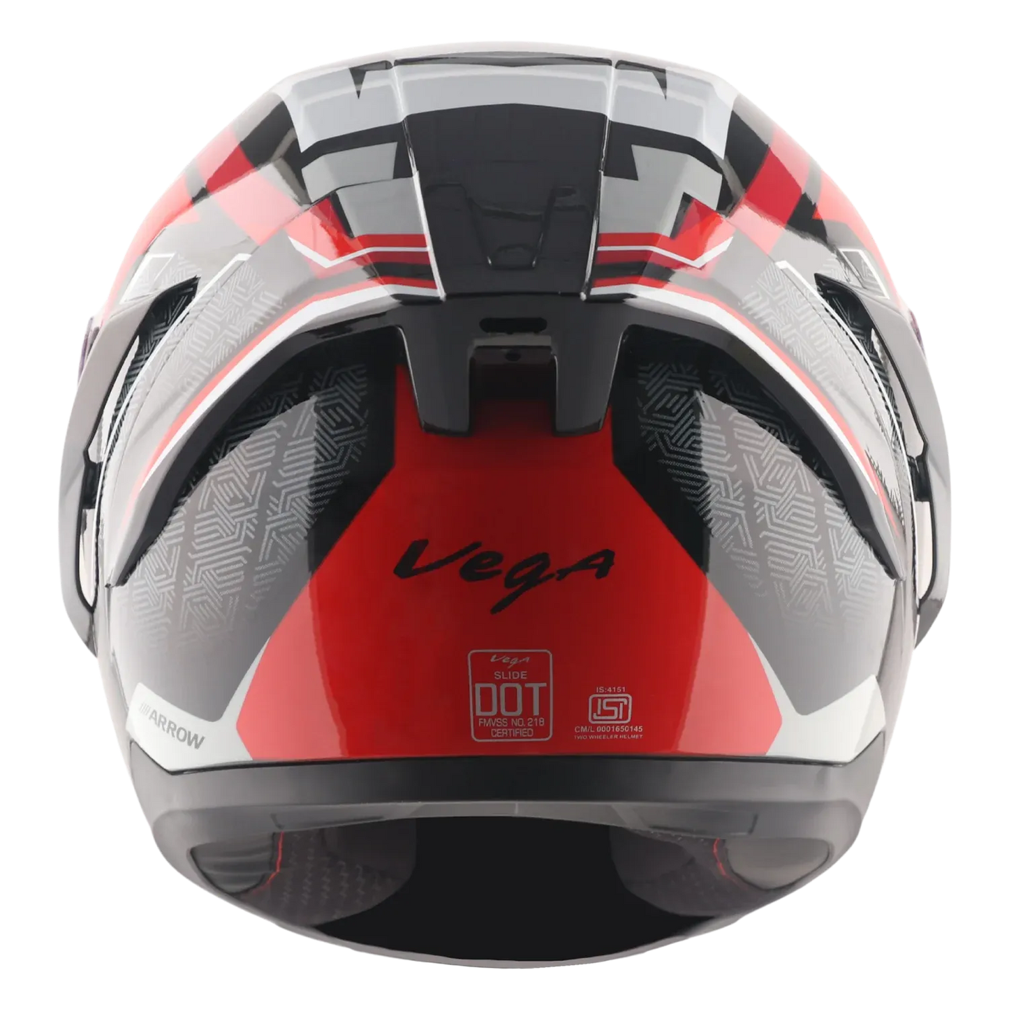 Vega Arrow Dx Runner Black Red Full Face Helmet