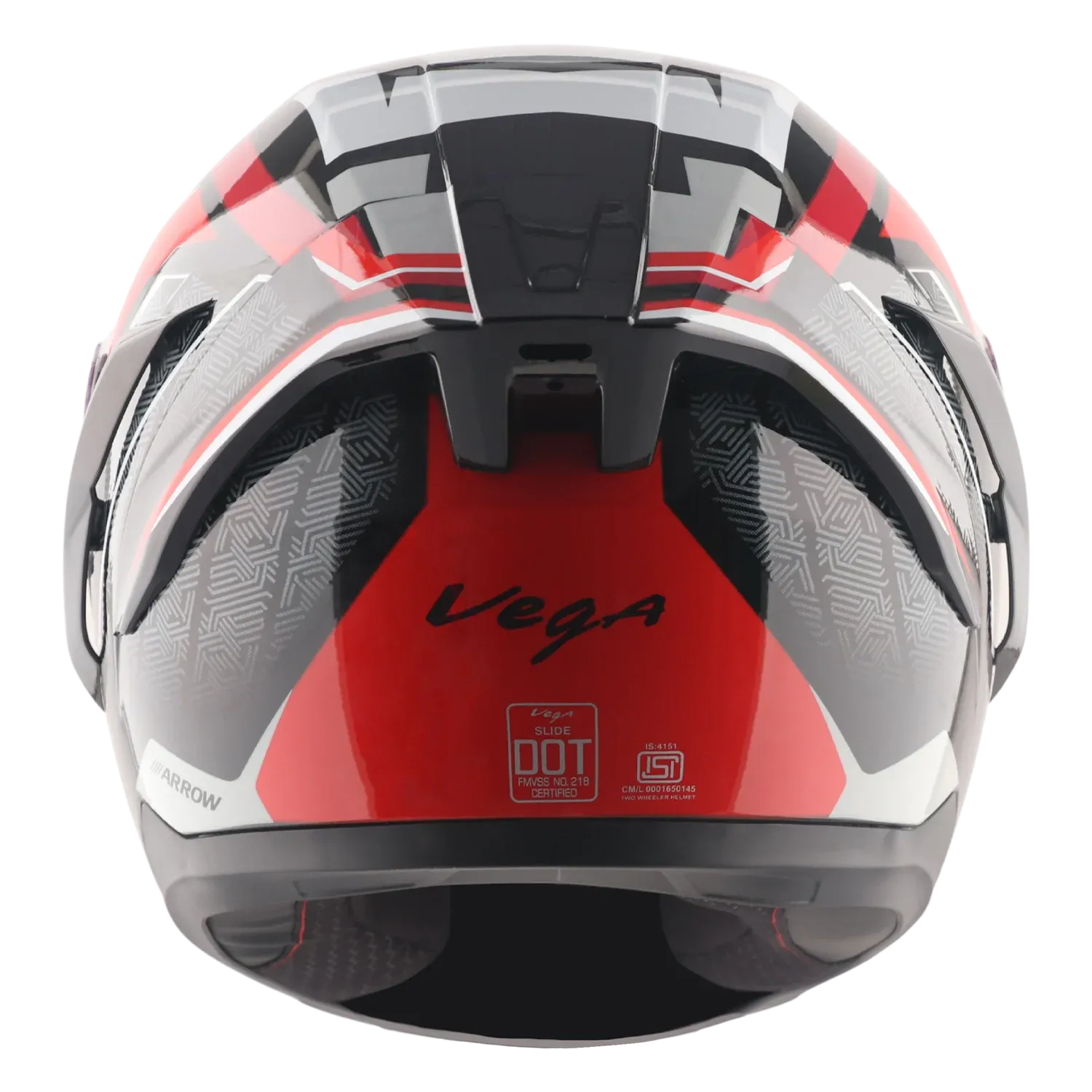 Vega Arrow Dx Runner Black Red Full Face Helmet