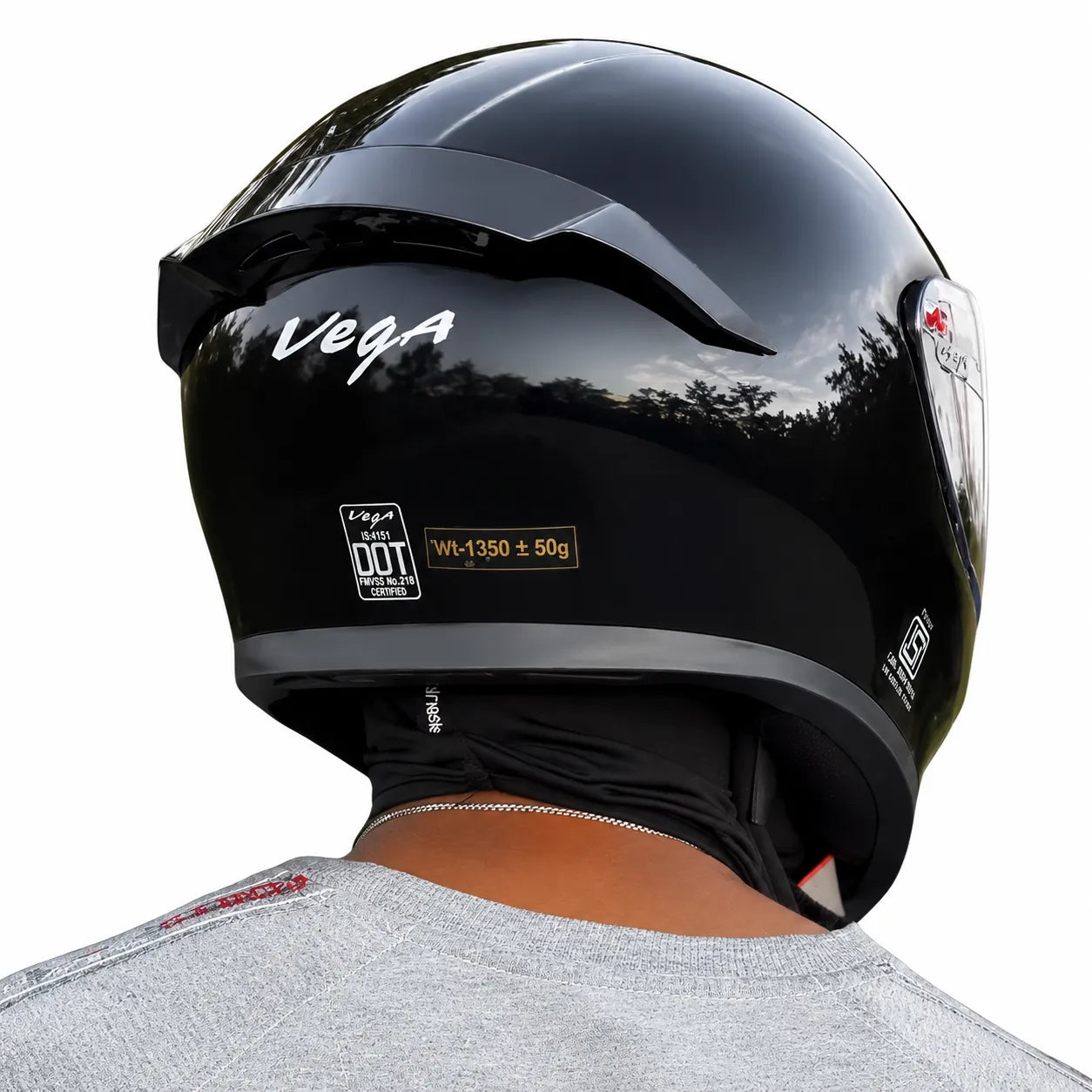 VEGA Bolt Black Full Face Helmet