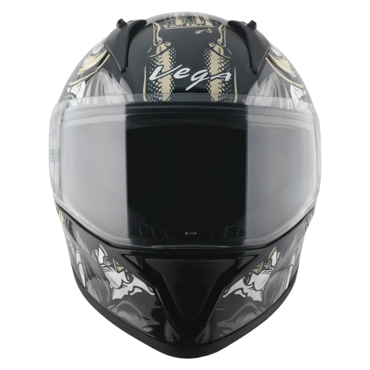 Vega Bolt Bull Black Gray Full Face Helmet