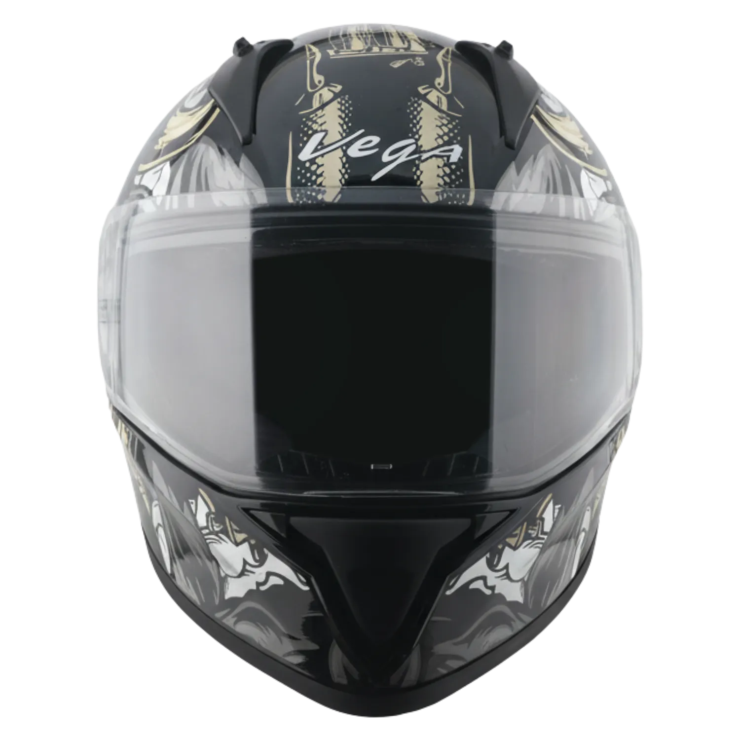 Vega Bolt Bull Black Gray Full Face Helmet