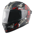 Vega Bolt Bull Black Red Full Face Helmet