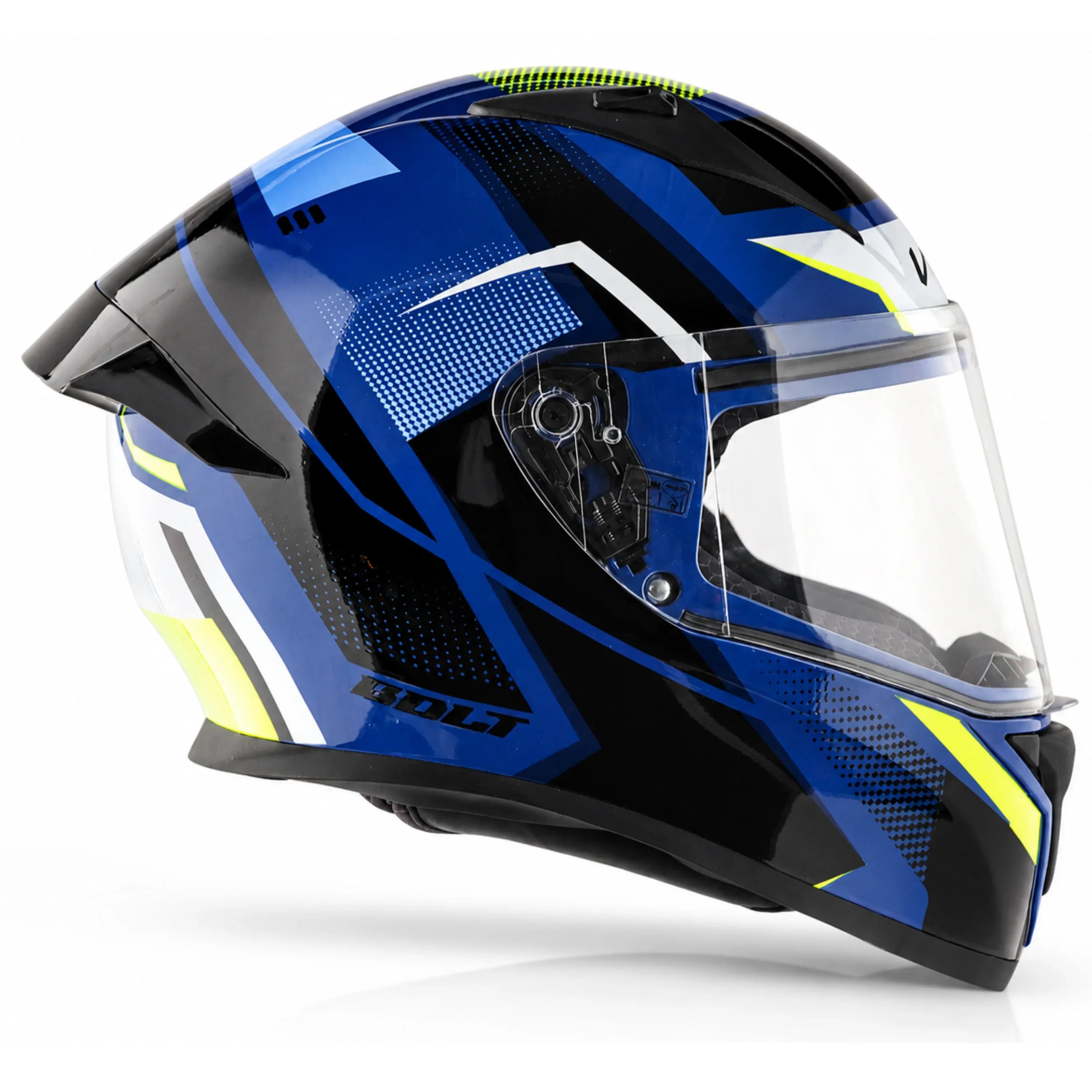 Vega Bolt Classy Black Blue Full Face Helmet