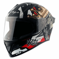 Vega Bolt Crown Men Dull Black Red Full Face Helmet