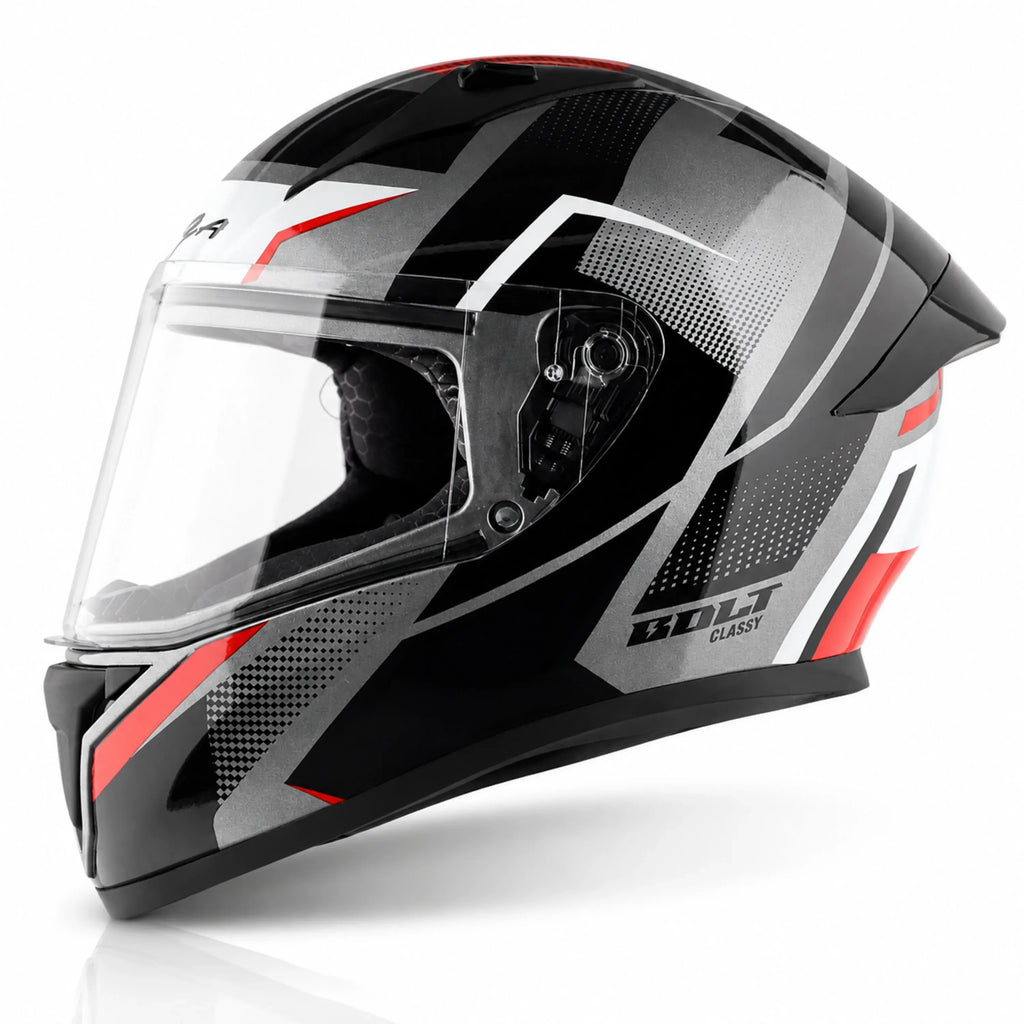 Vega Bolt Dx Classy Black Grey Full Face Helmet