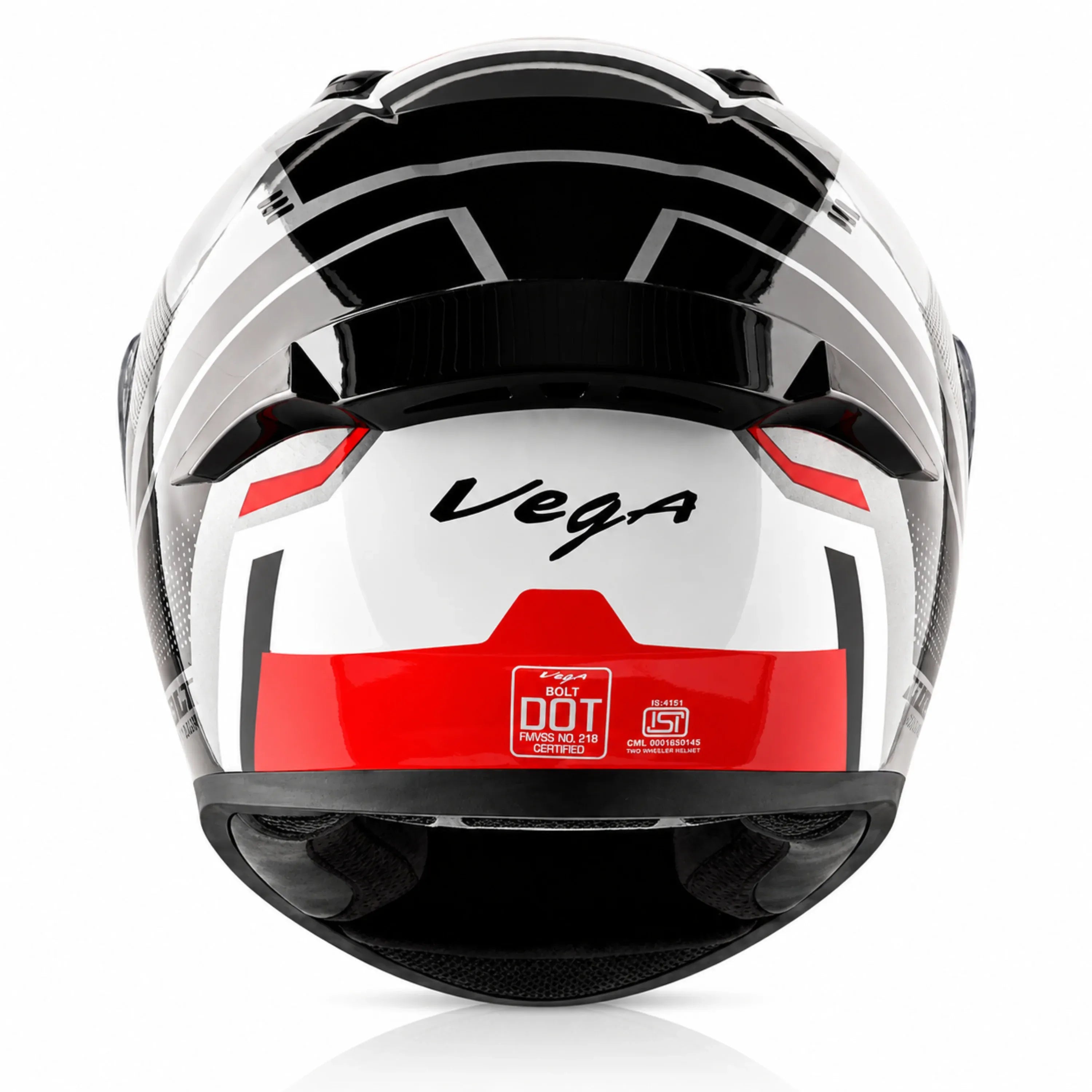 Vega Bolt Dx Classy Black Grey Full Face Helmet