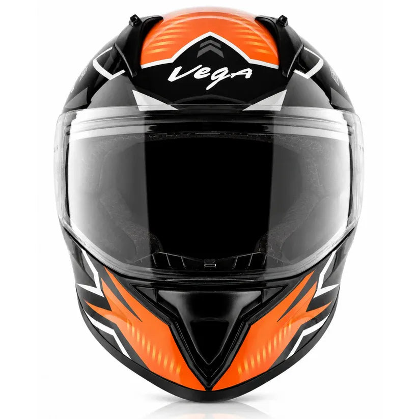 Vega Bolt Dx Elves Black Orange Full Face Helmet