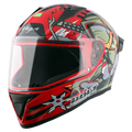 Vega Bolt Dx Ninja Red Grey Full Face Helmet