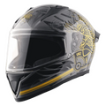 Vega Bolt Dx Rodies Freedom Fleet Athena Black Gold Full Face Helmet