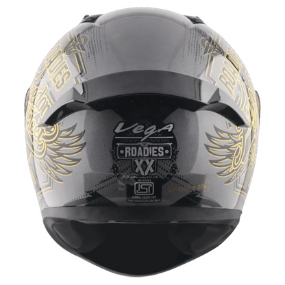 Vega Bolt Dx Rodies Freedom Fleet Athena Black Gold Full Face Helmet