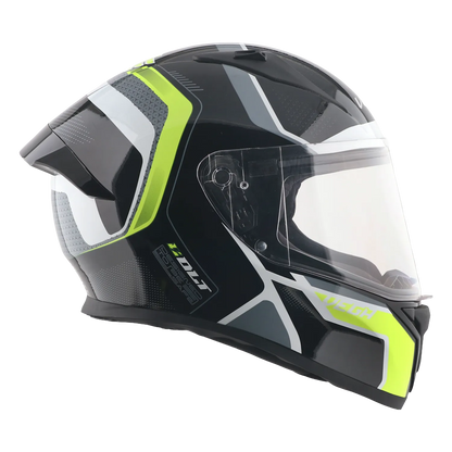 Vega Bolt Dx Tron Black Neon Yellow Full Face Helmet