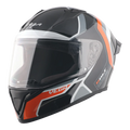 Vega Bolt Dx Tron Black Orange Full Face Helmet