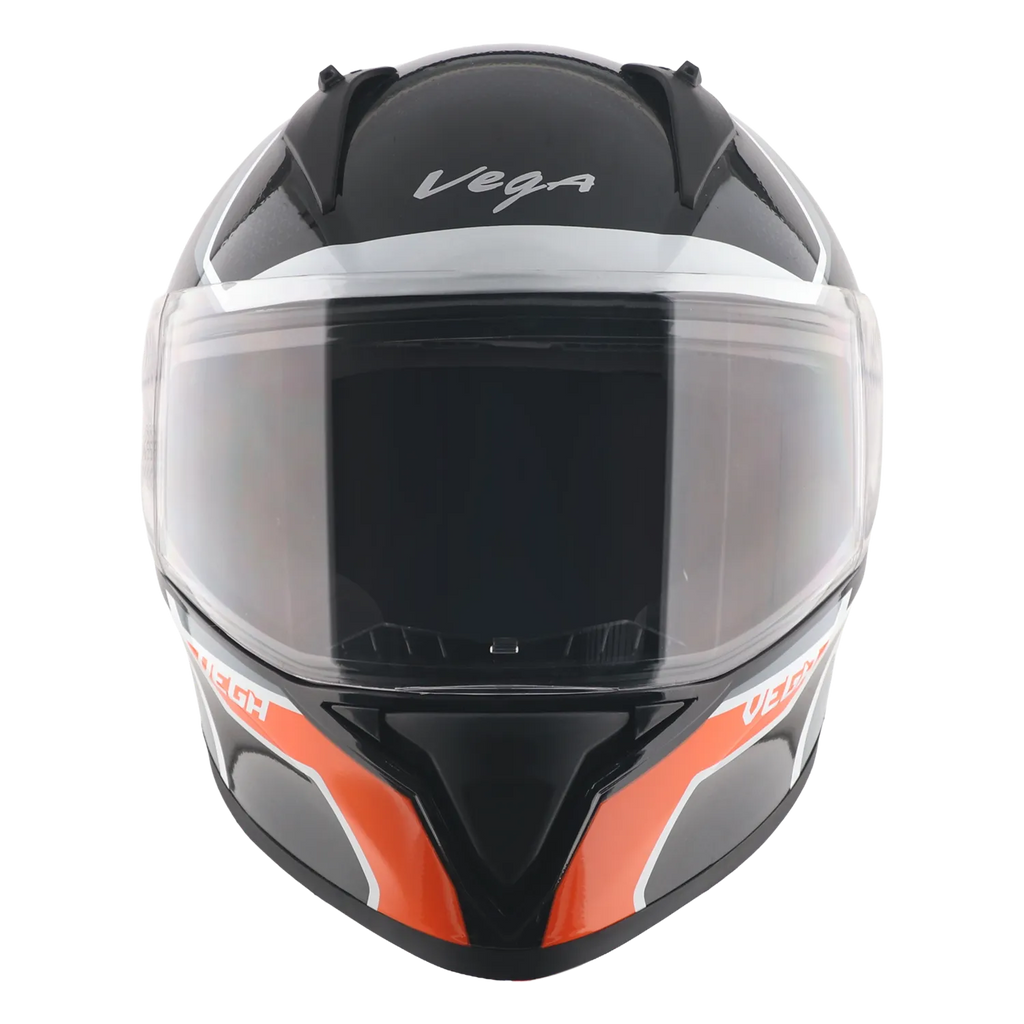 Vega Bolt Dx Tron Black Orange Full Face Helmet