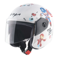 Vega Buds Dx Marvel Avengers White Red Half Face Helmet