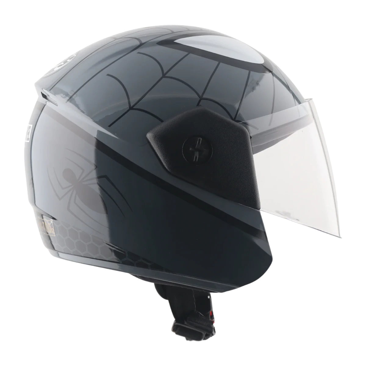Vega Buds Dx Marvel Spiderman Black Grey Half Face Helmet
