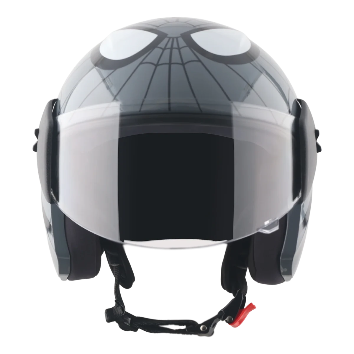 Vega Buds Dx Marvel Spiderman Black Grey Half Face Helmet