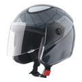 Vega Buds Dx Marvel Spiderman Black Grey Half Face Helmet