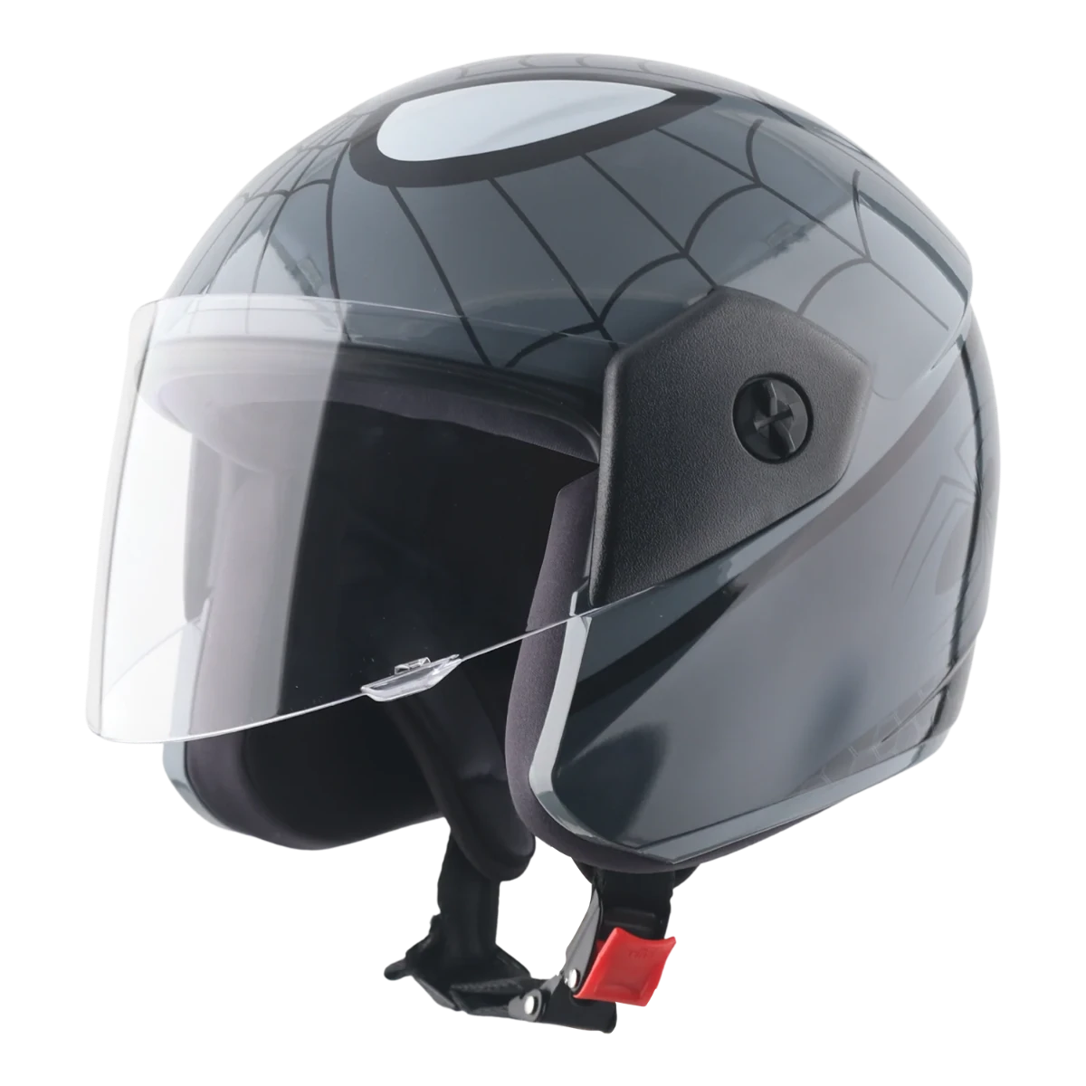 Vega Buds Dx Marvel Spiderman Black Grey Half Face Helmet