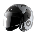 Vega Buds Dx Of Beetle Anthricite Black Half Face Helmet