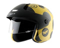 Vega Buds Dx Of Beetle Yellow Black Half Face Helmet