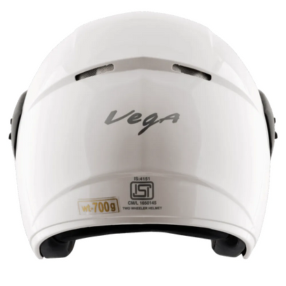 Vega Buds Dx White Half Face Helmet