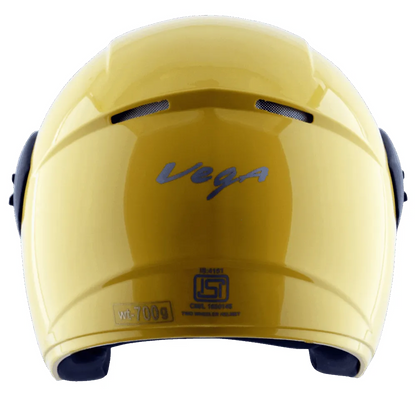 Vega Buds Dx Yellow Half Face Helmet