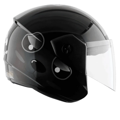 Vega Buds Of Bubble Anthracite Black Half Face Helmet