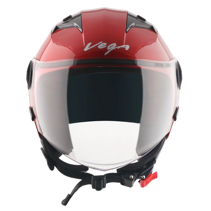 Vega Clark Cherry Red Half Face Helmet