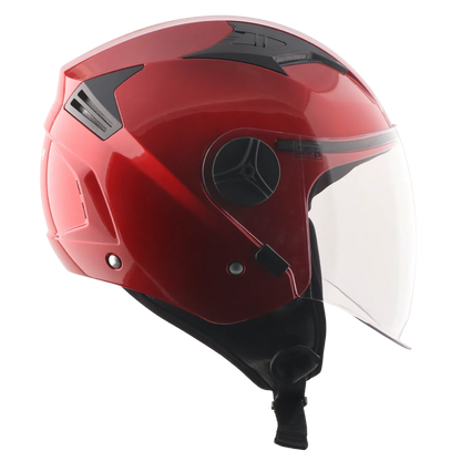 Vega Clark Cherry Red Half Face Helmet