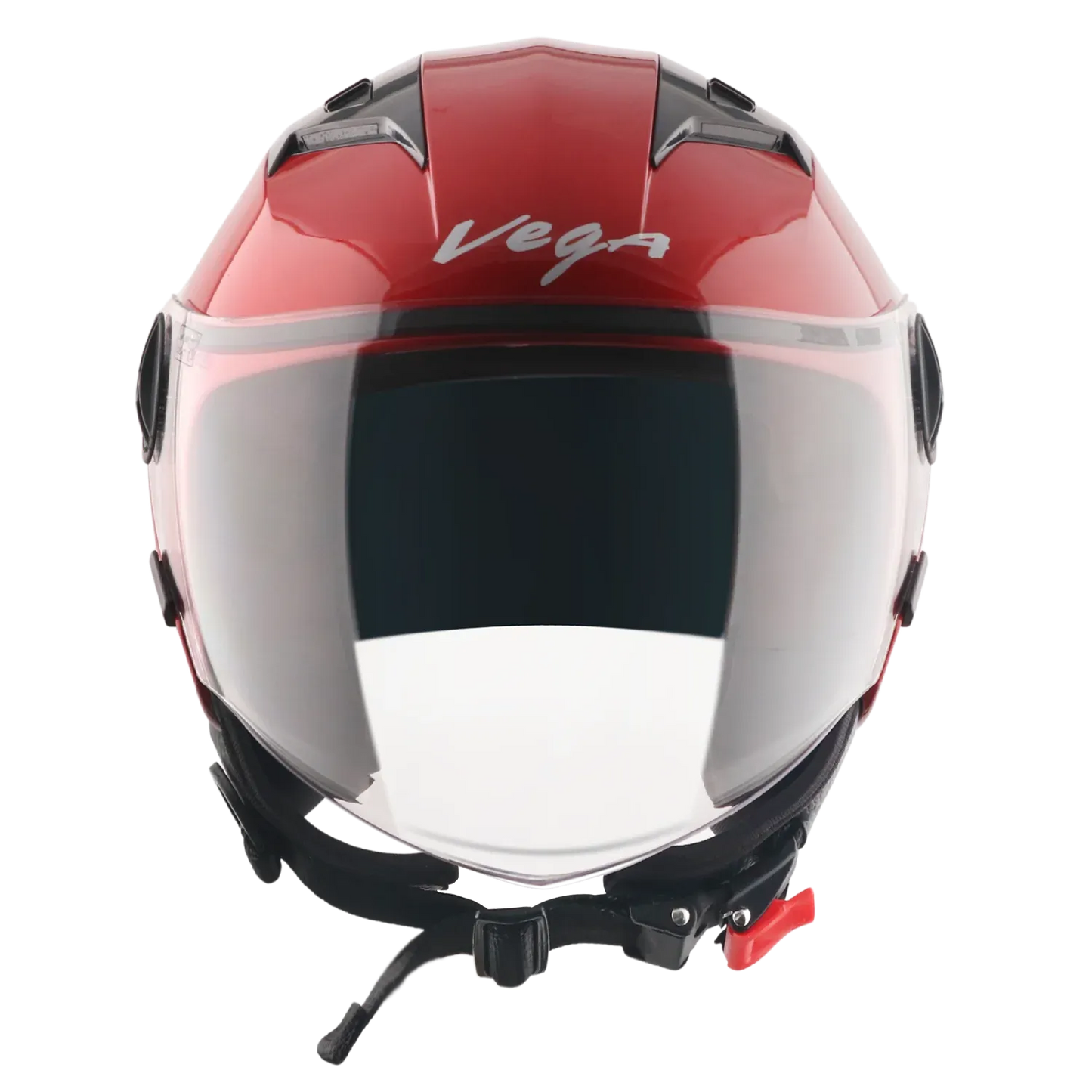 Vega Clark Cherry Red Half Face Helmet