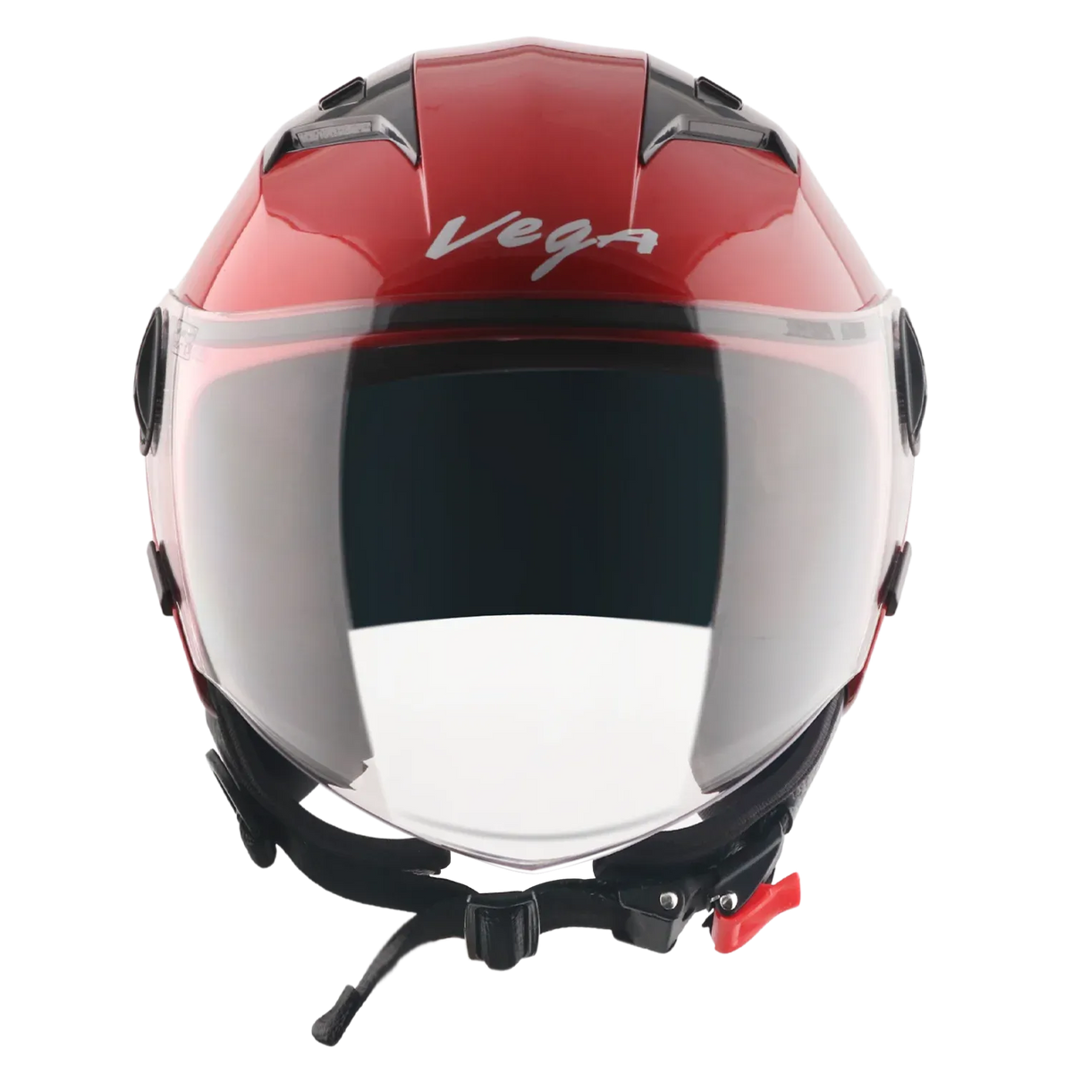 Vega Clark Cherry Red Half Face Helmet