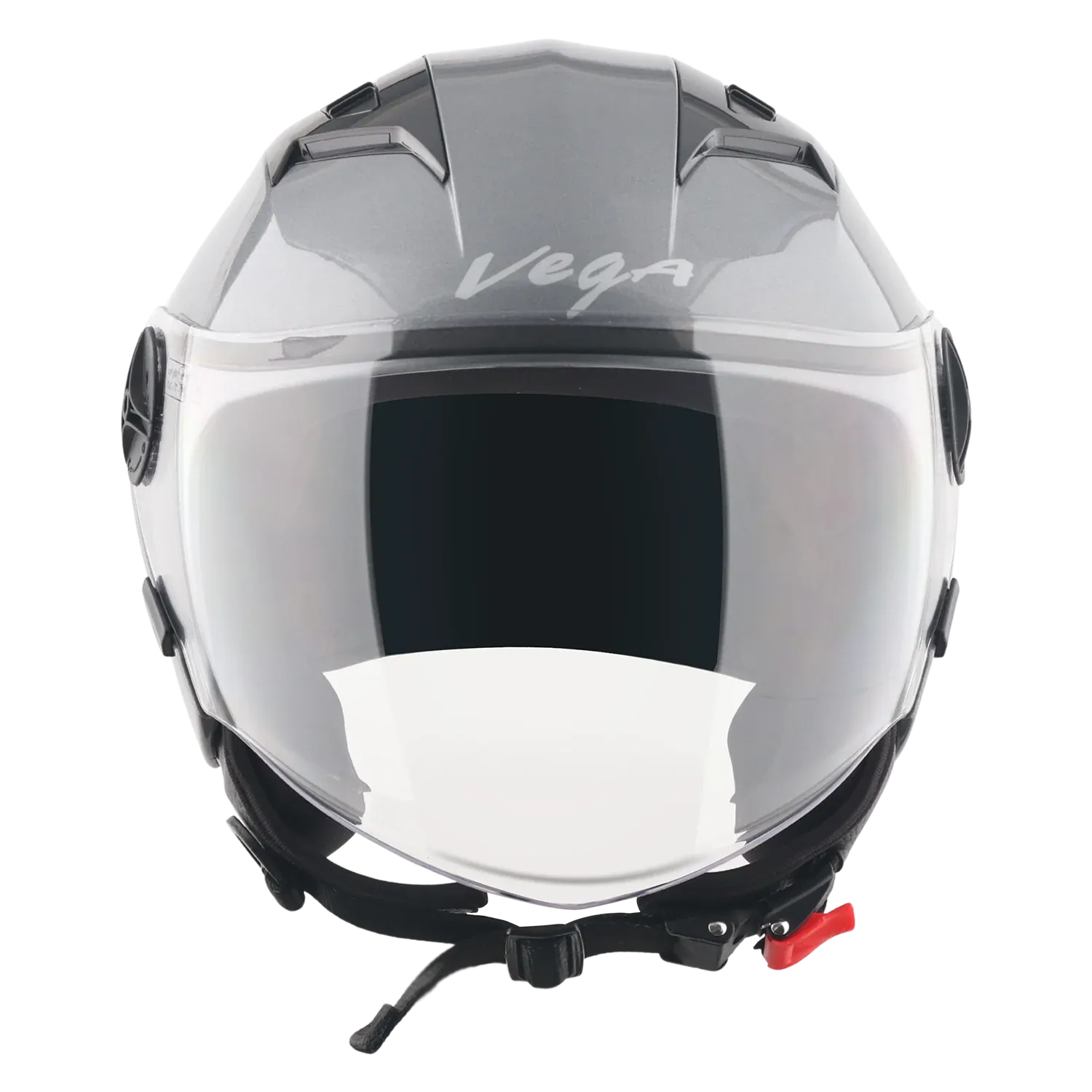 Vega Clark Solid Nardo Grey Half Face Helmet